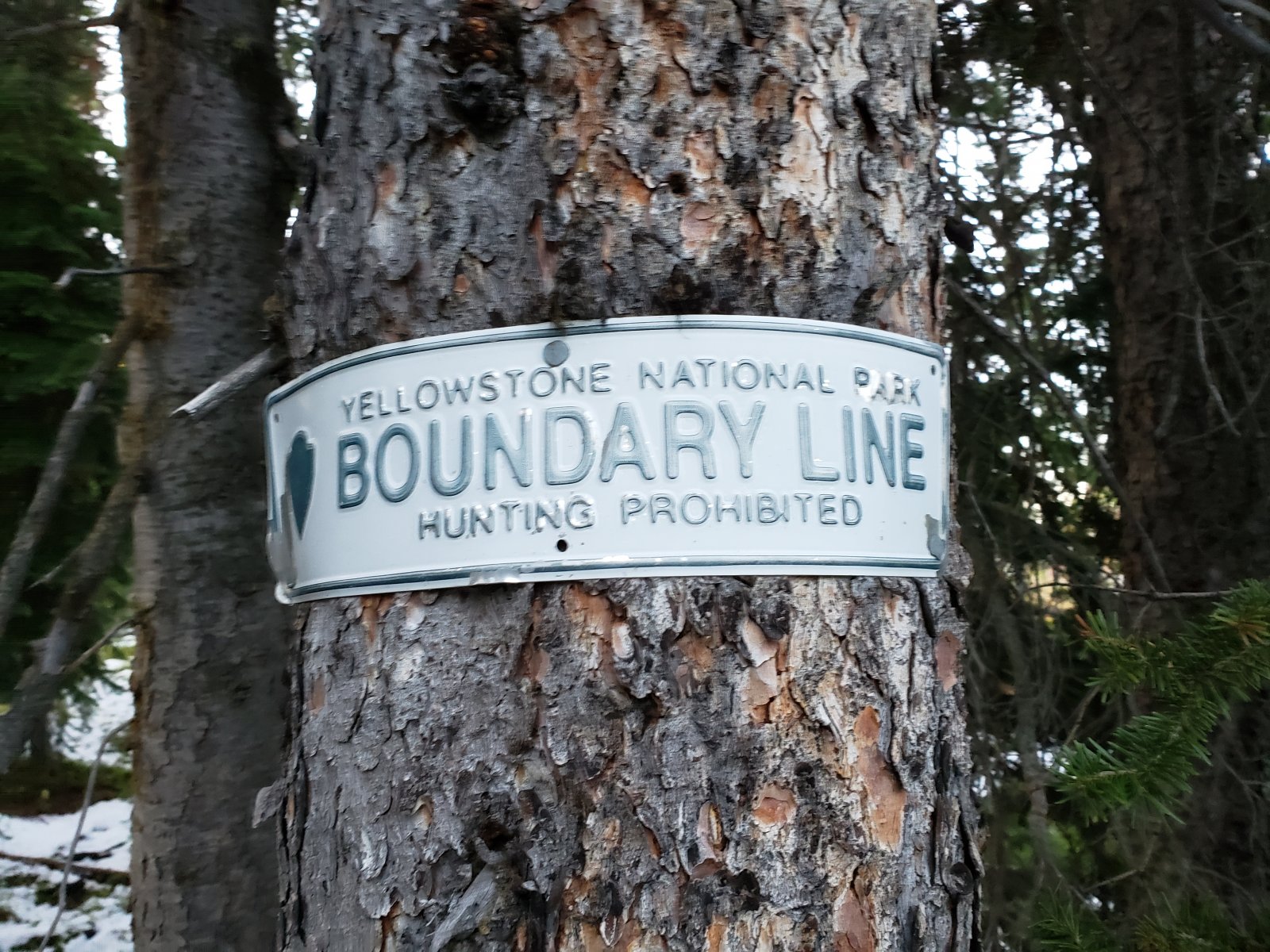 We crossed the boundary back-and-forth a few times along the trail.