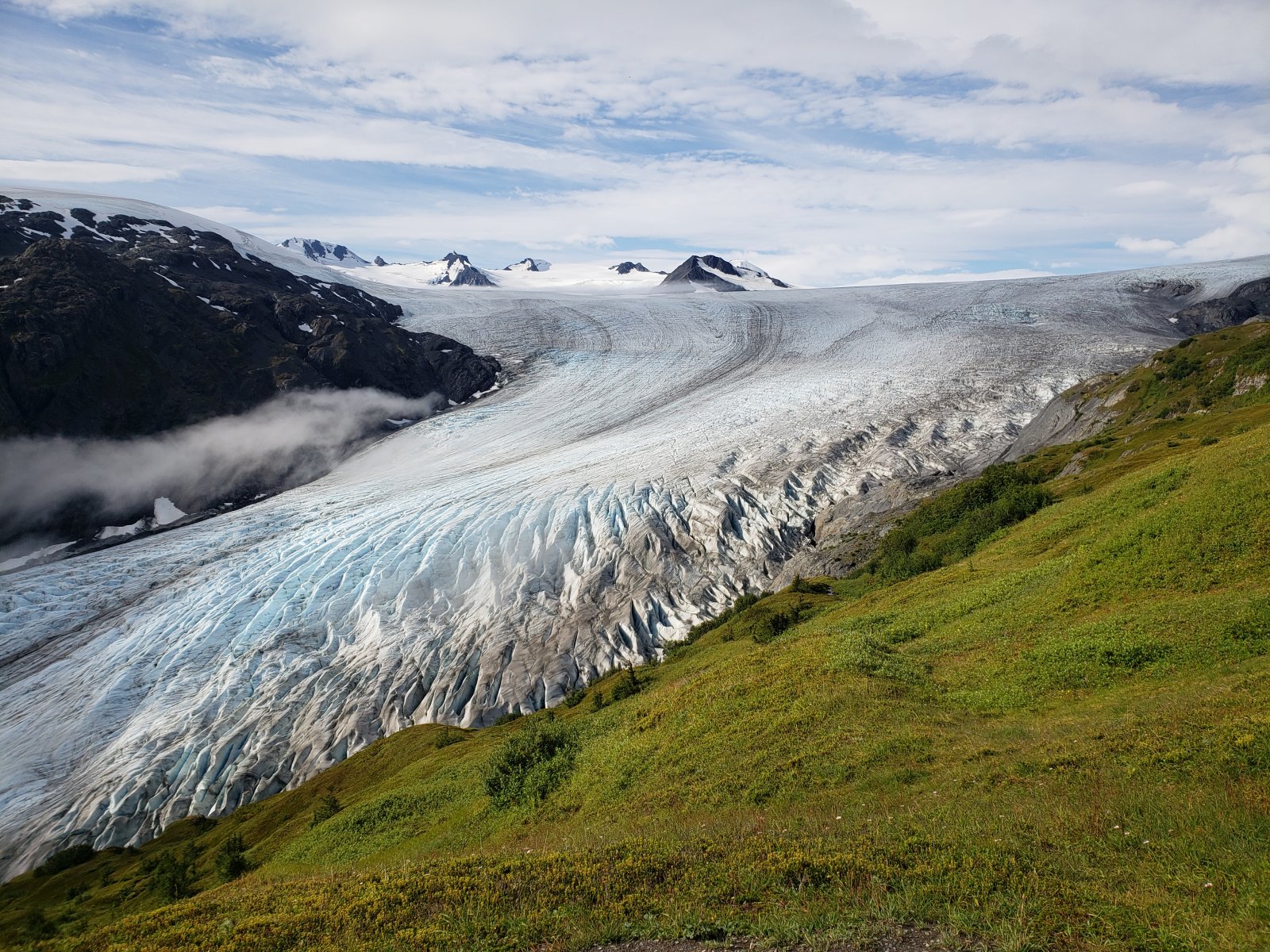 "Exiting" the Harding Ice Field.