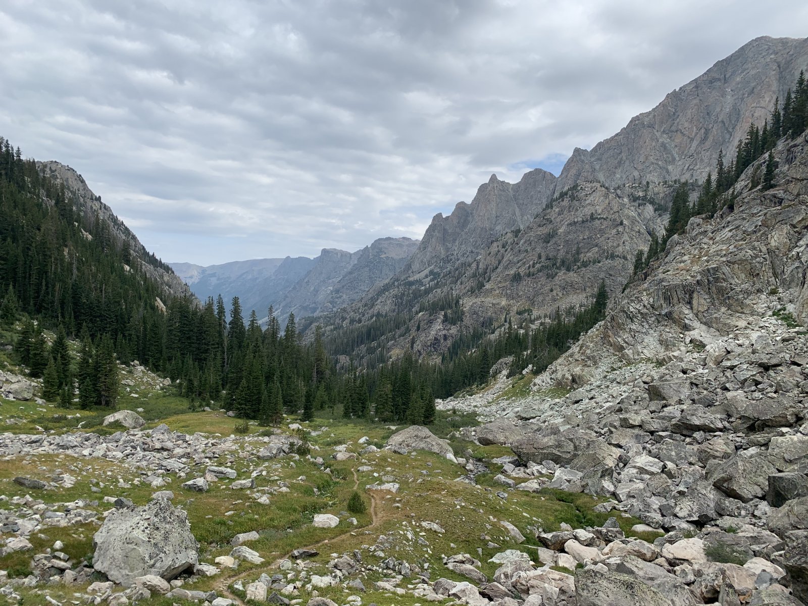 The hike up to Vista Pass was nice, but not particularly stunning. I 
really enjoy the route once it starts heading up to Cube Rock Pass and 
Peak Lake.
