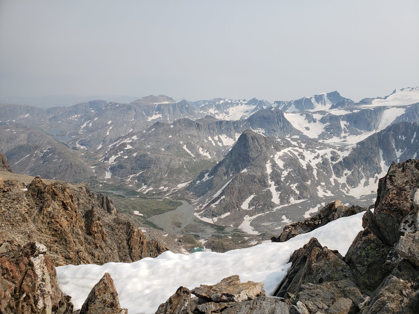 The panoramic view of the Continental Divide from Mount Febbas was astounding.