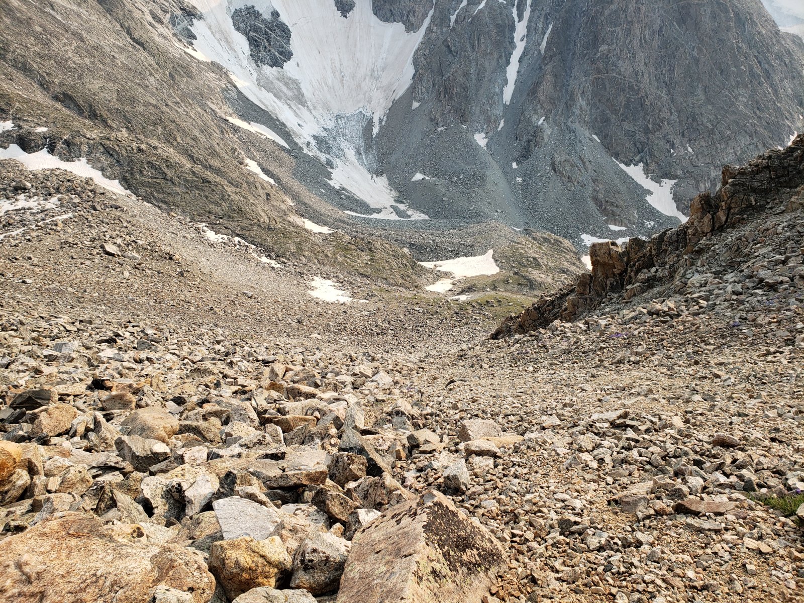 Getting down was a fun adventure in low Class 3 terrain and 