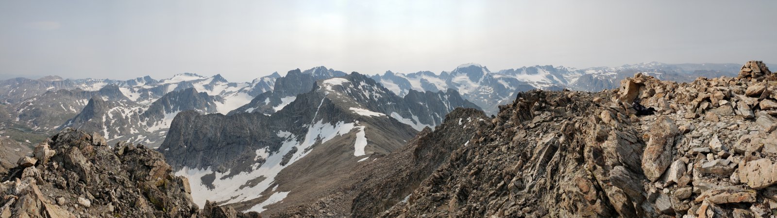 The panoramic view of the Continental Divide from Mount Febbas was astounding.