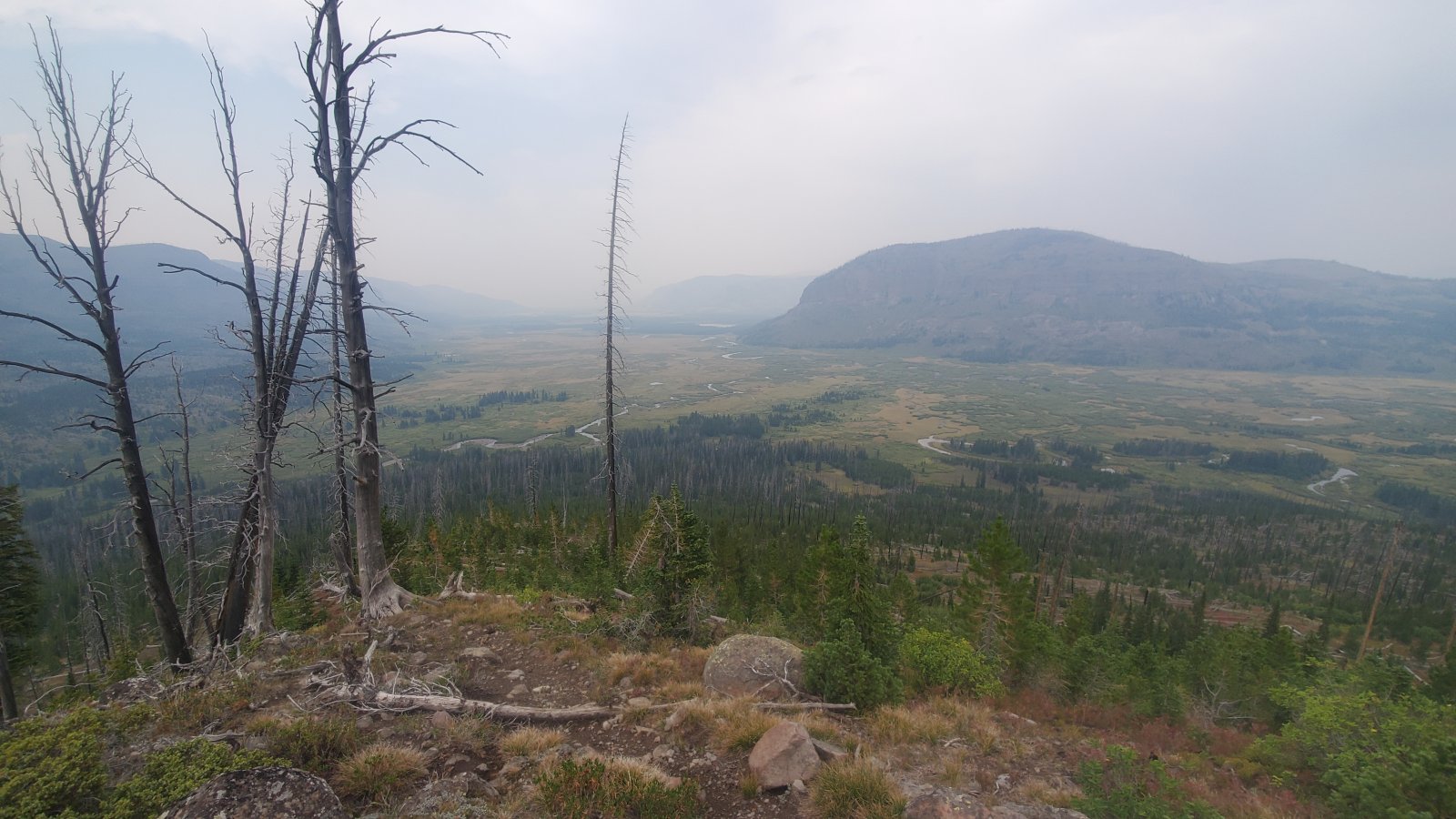 Even with the significant smoky haze, the view from Yellowstone Point 
was phenomenal. I'd love to get out there again on a clear day at some 
point.