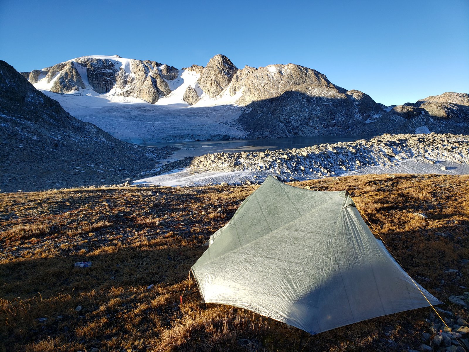 Camp for the evening near Iceberg/Baker Lakes was spectacular - though I
 think we got pretty lucky. I've heard this pass can have some pretty 
wicked wind and there's not much good cover up there.