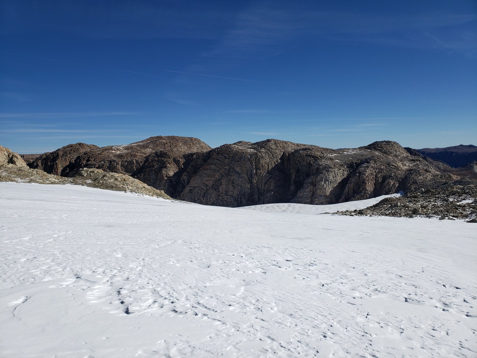 Looking down Grasshopper Glacier.