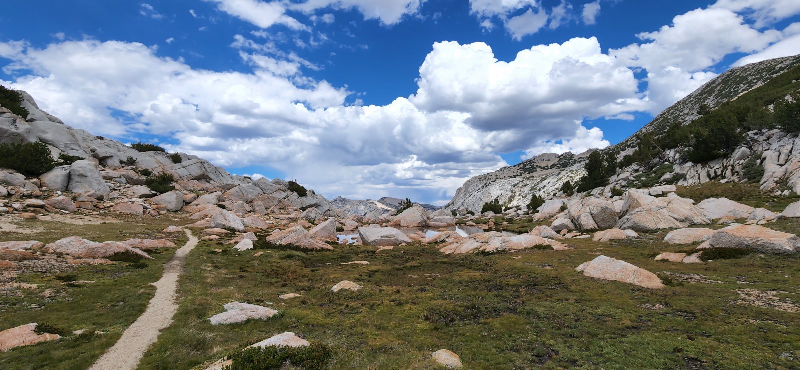The top of Vogelsang Pass.