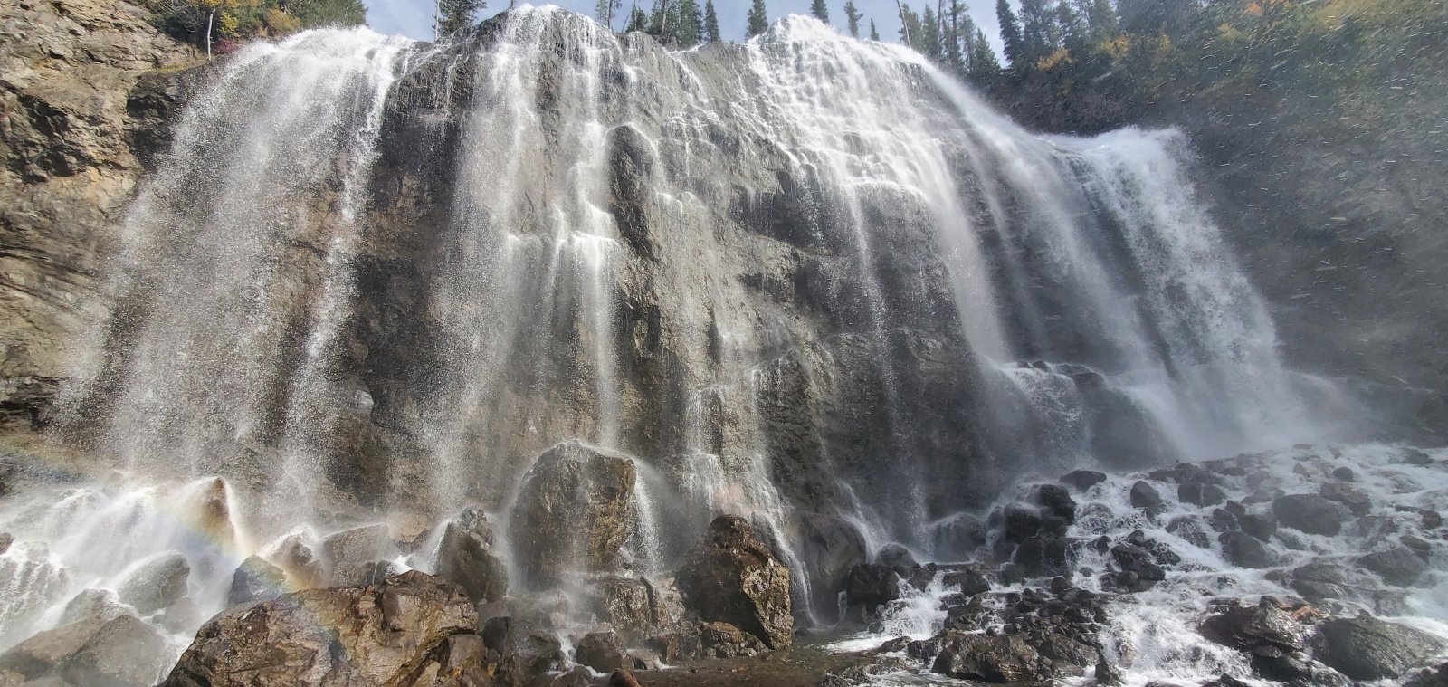 Hiked down to the bottom. Got pretty wet. Spectacular.