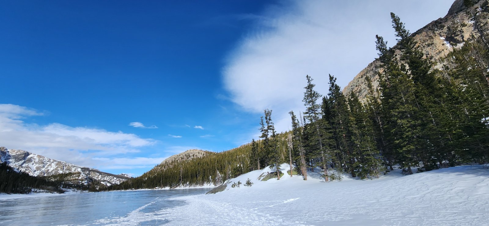 Looking back across the lake.
