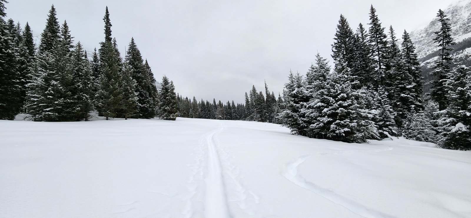 Lots of cool icefalls coming off the flanks of Barronette.