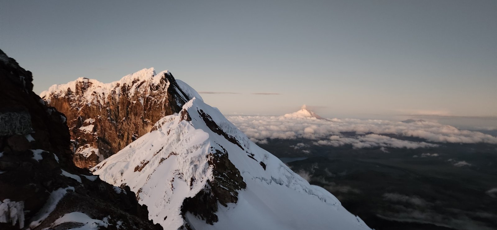 And with a little more sun. Cotopaxi - with a small ash cloud - visible in the distance.