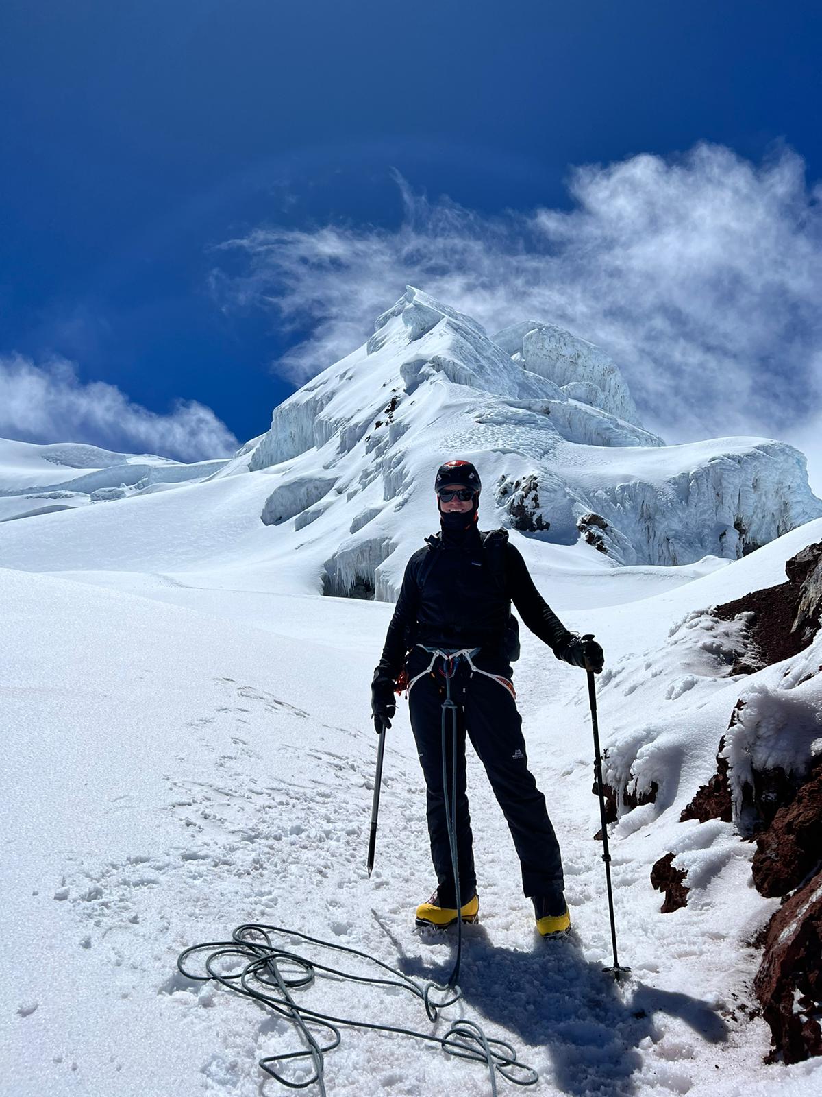 Yours truly feeling pretty good on the way down.