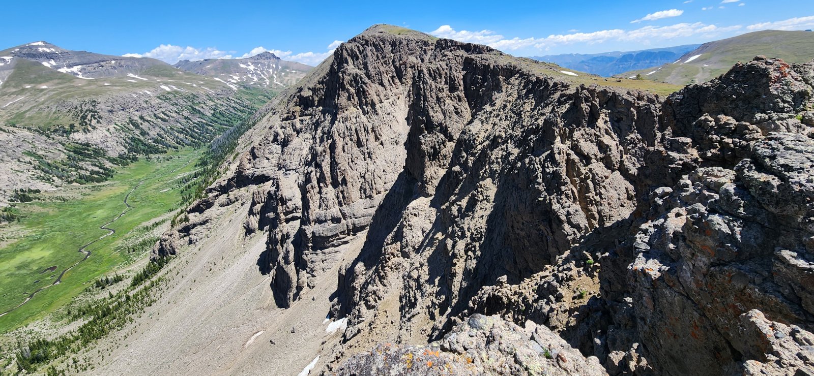 Very large section of old rockfall made for very dramatic relief.