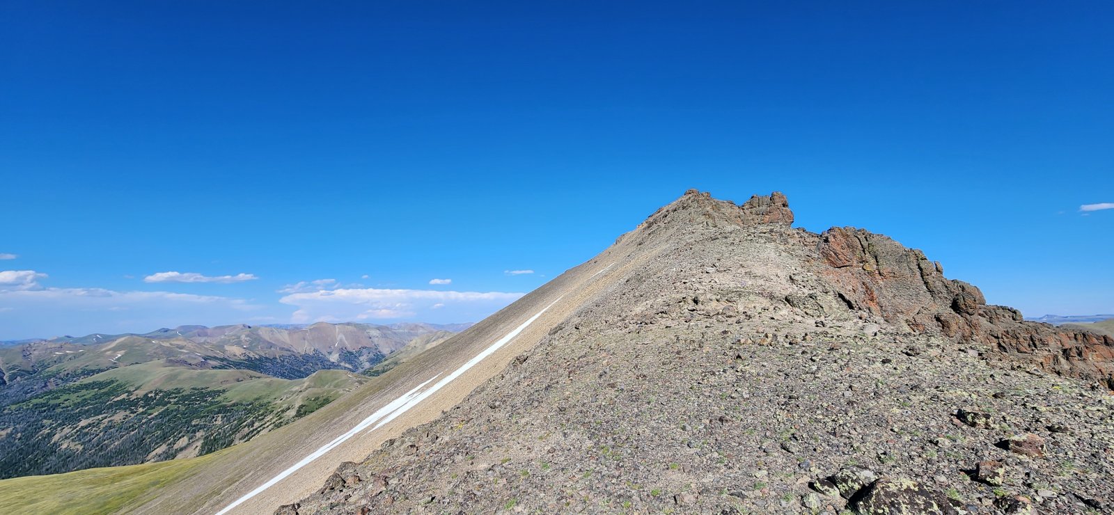 Looking back up the ridge.