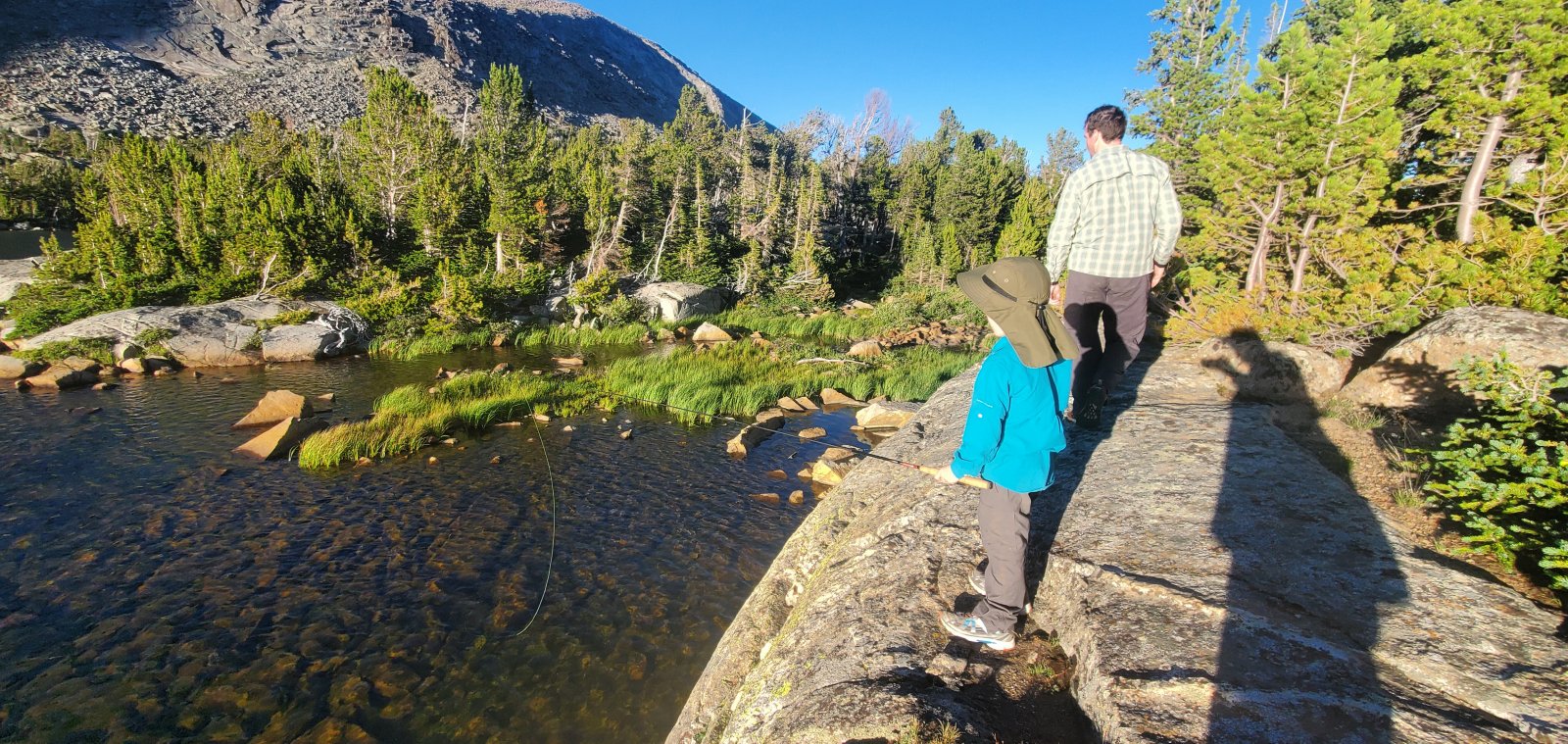 We did a little fishing from our dinner spot before settling in.