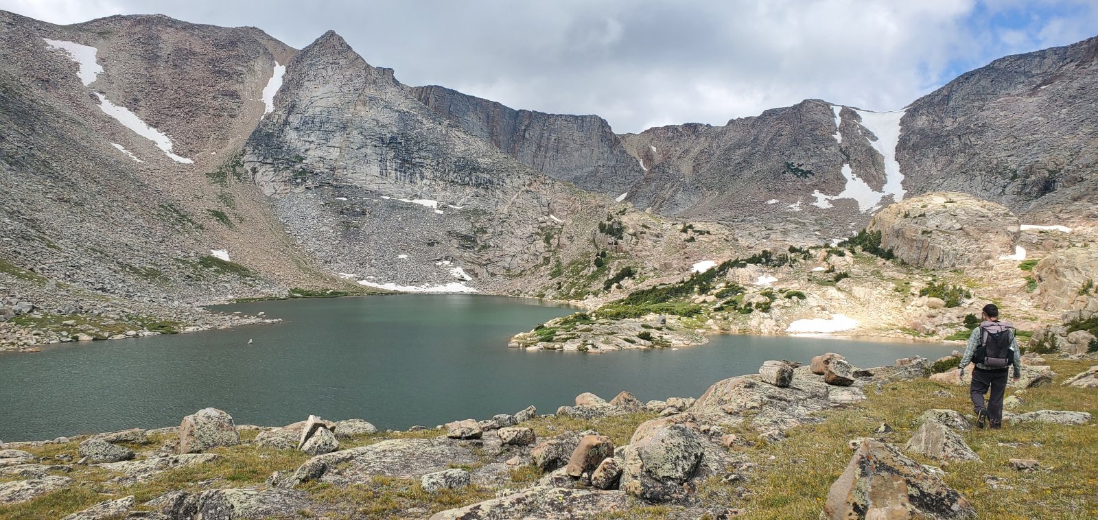 Arriving at Thumb Lake.