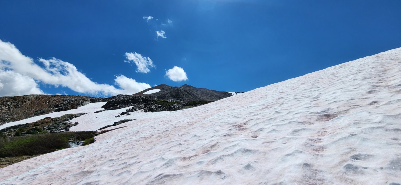 Even just climbing up to Helen Lake involved a decent sized snowfield.