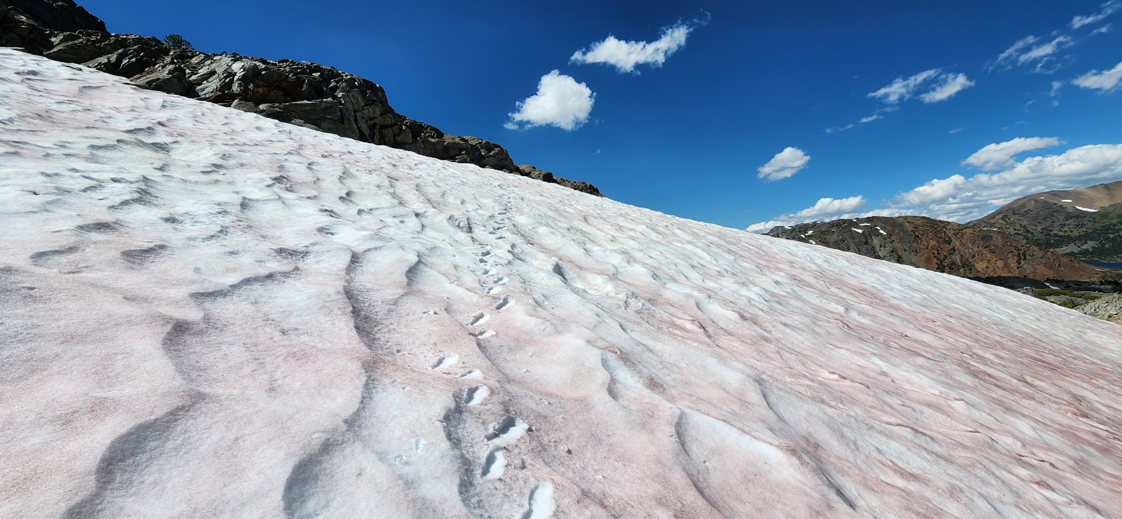 Saw a pair of prints from a couple that was also doing the high route - I would finally run into them briefly on Day 5.