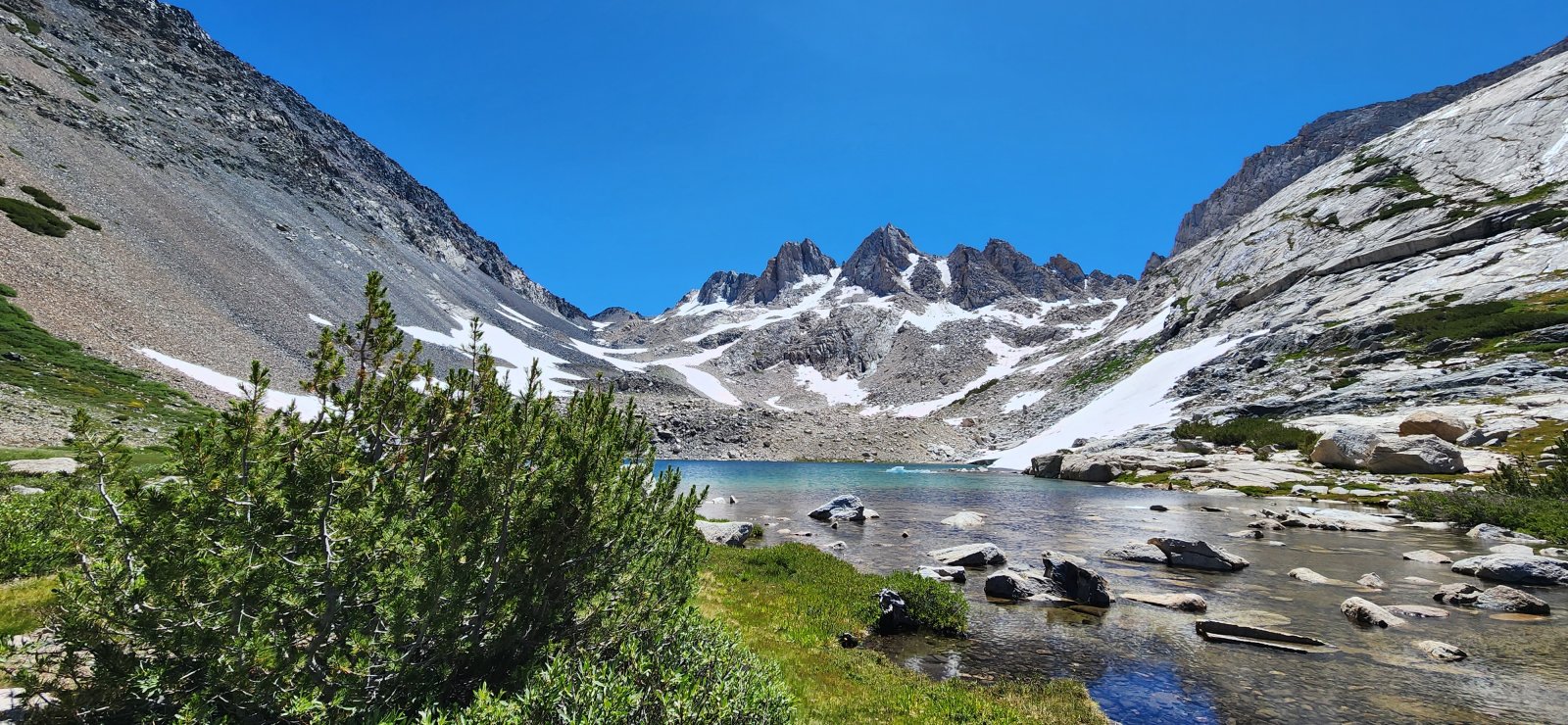 Virginia Canyon was pretty nice - I never get tired of the large trees 
in California. Some sections involved some bushwhacking, but once down 
in the trees is was very pleasant.