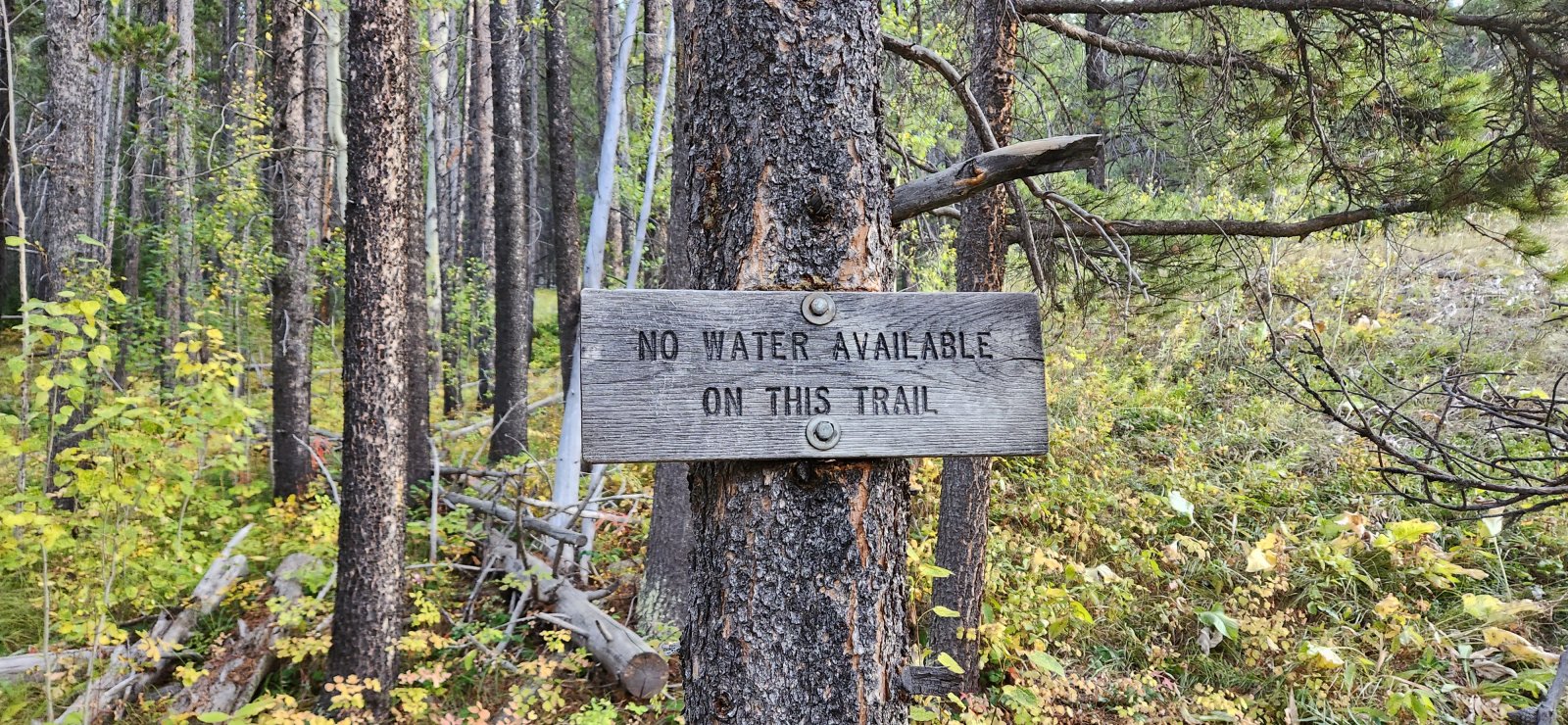 Yeah - no kidding. (We ended up hauling a few liters a piece for this day - turned out to be a good thing.)