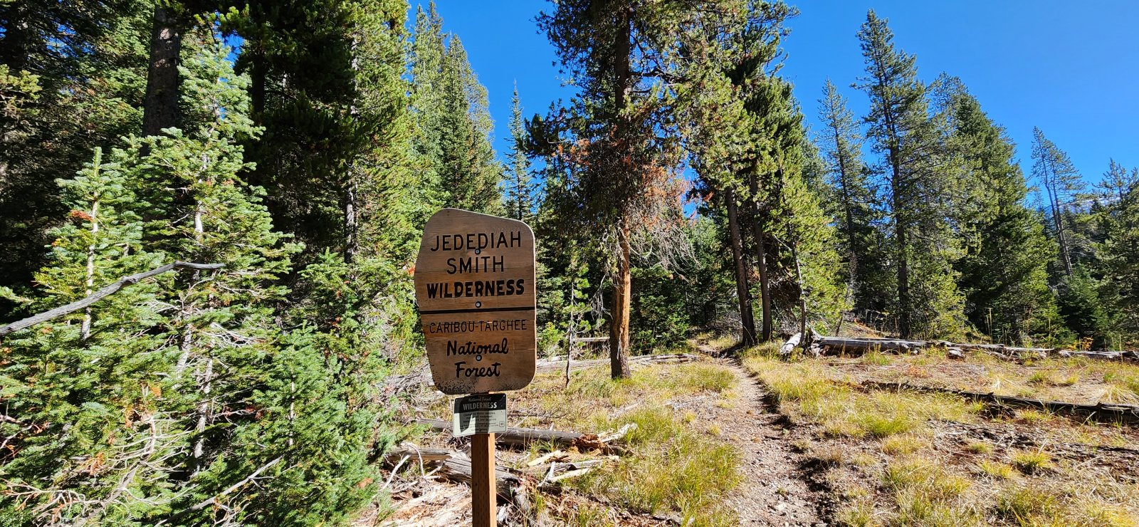 Hit the wilderness boundary about 1 mile in.