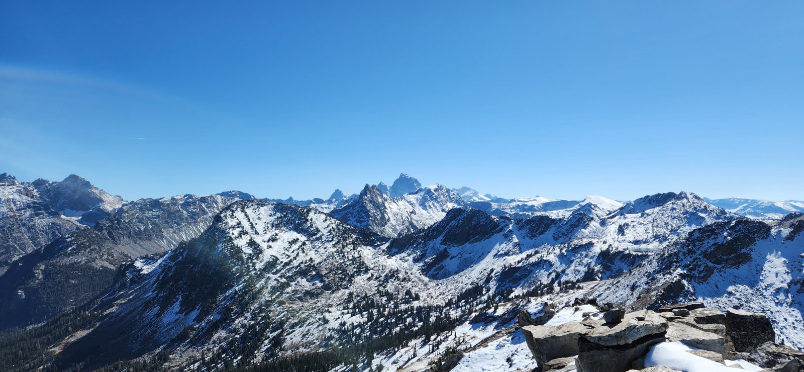 First good look at Grand Teton from Dry Ridge Mountain.