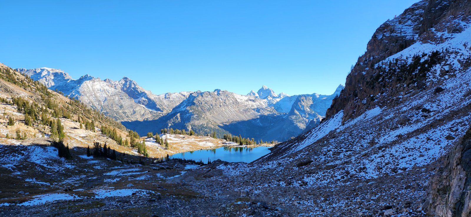 Almost down to the lake.