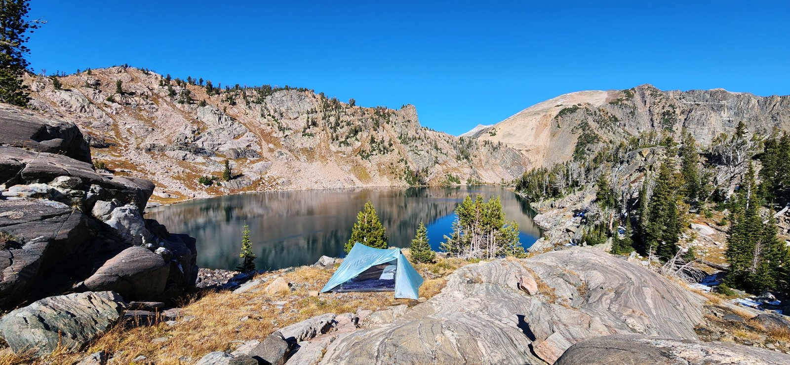 Pretty amazing spot to set up camp.