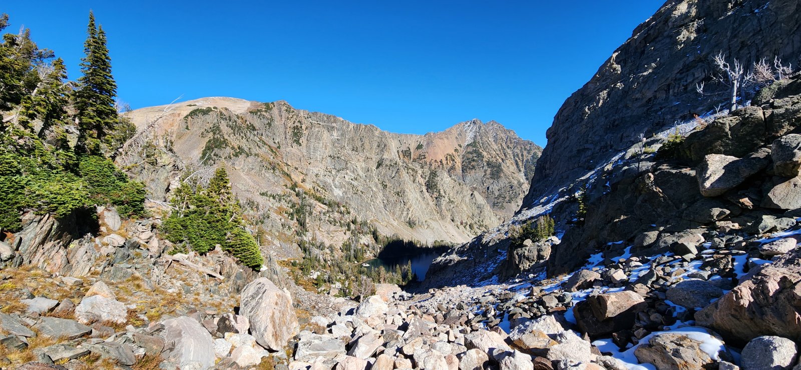 Unnamed lake below Talus Lake - near the top of North Snowshoe Canyon.