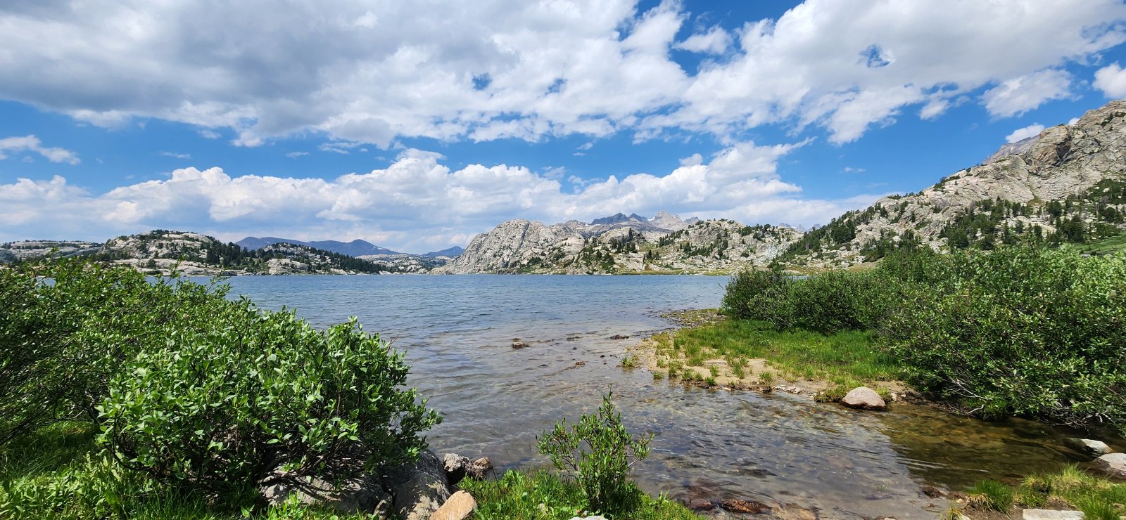 Short break at Island Lake.