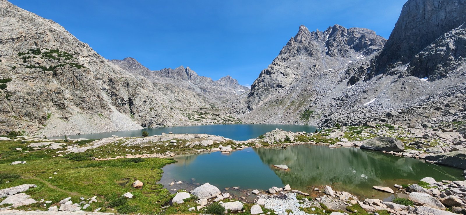 Quick break at Peak Lake. Back on trail - for a few minutes at least.