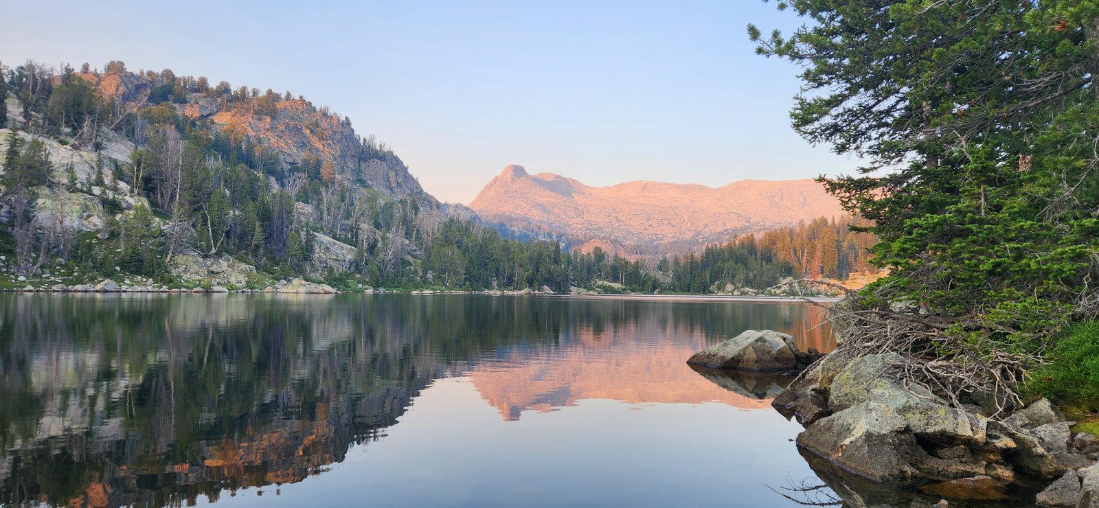 Looking over the lakes.