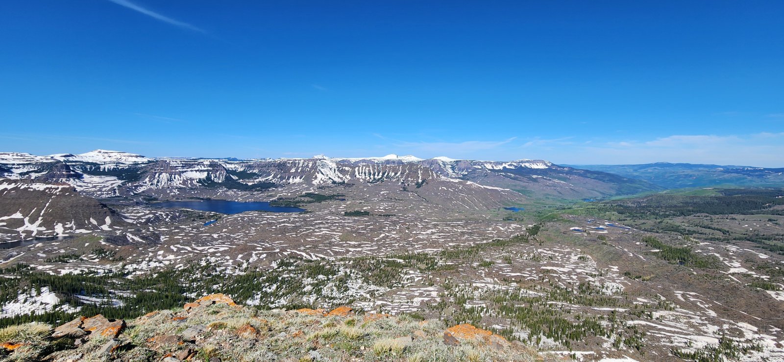 I could barely make out our bright orange tent in the distance. (Probably just a lost pixel in the photo though.)