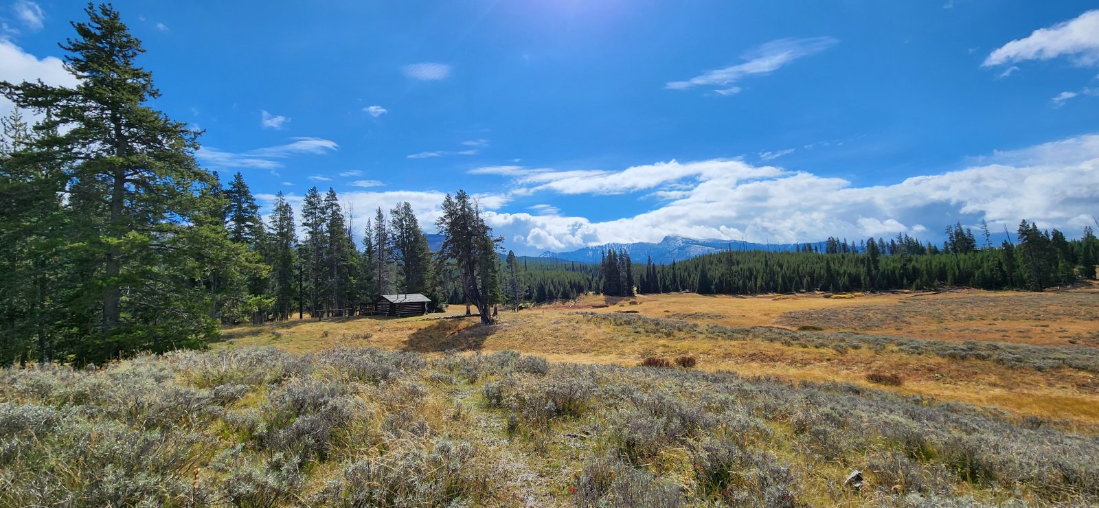 Pelican Springs Patrol Cabin. (The outhouse blew over, but the toilet seat still works!)