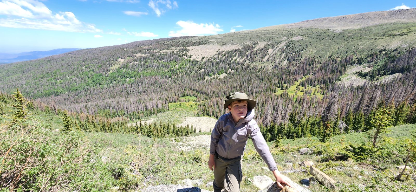 Enjoying a breather after the first rocky section!