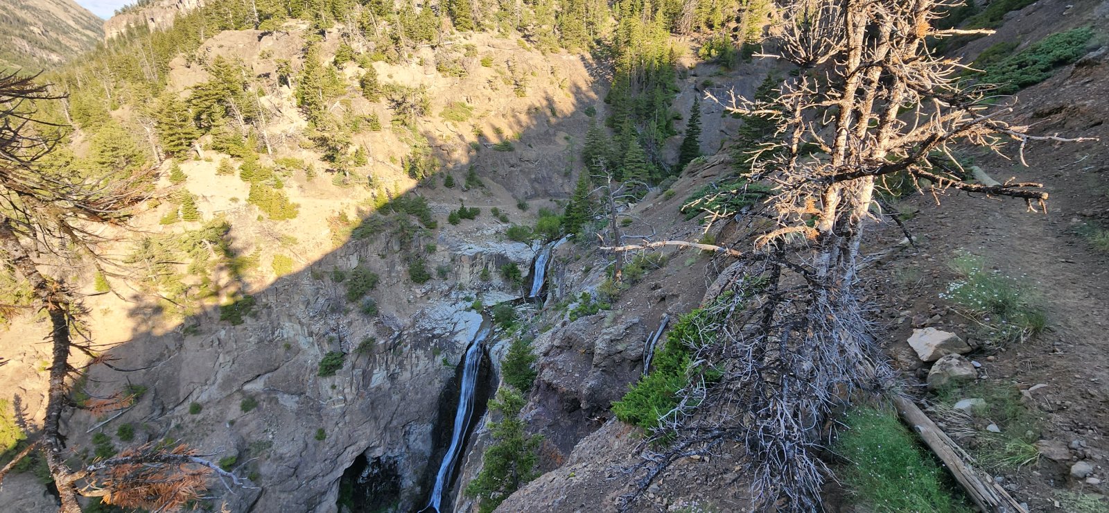 Cool multi-tier waterfall on the way up.