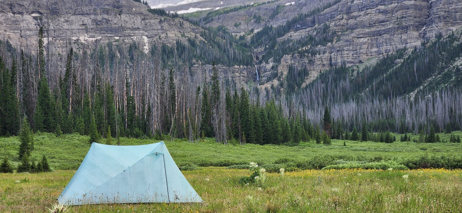 Wonderful camp for the night, even if it did rain off-and-on for the duration.