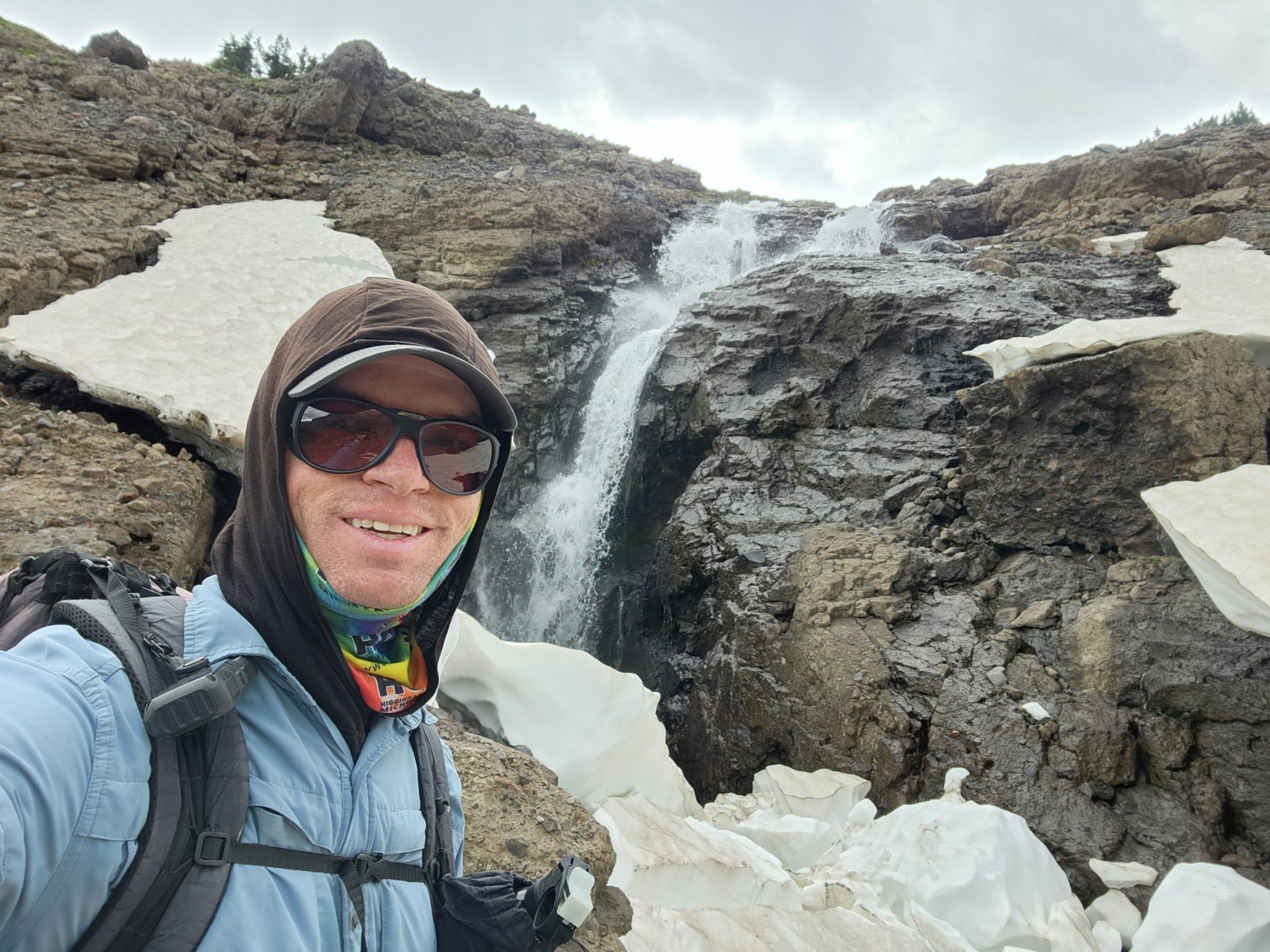 Yours truly enjoying a bit of the spray.