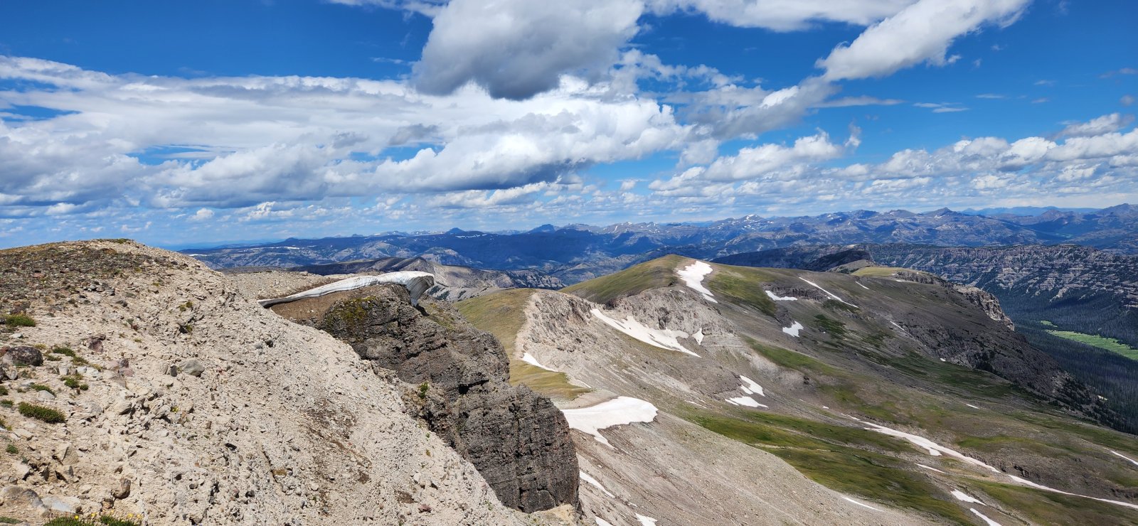But the show must go on. Looking towards the rest of the day's route to the Thorofare Plateau.