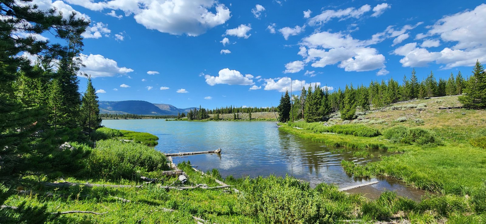 First look at Bridger Lake. It looked so pretty from up high, I couldn't help but want to camp there.