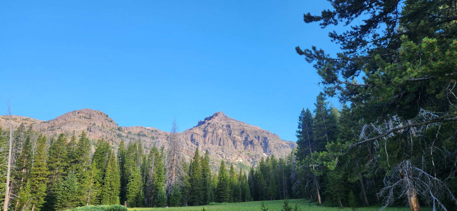 Got some good looks at the morning's goal as soon as I started hiking.