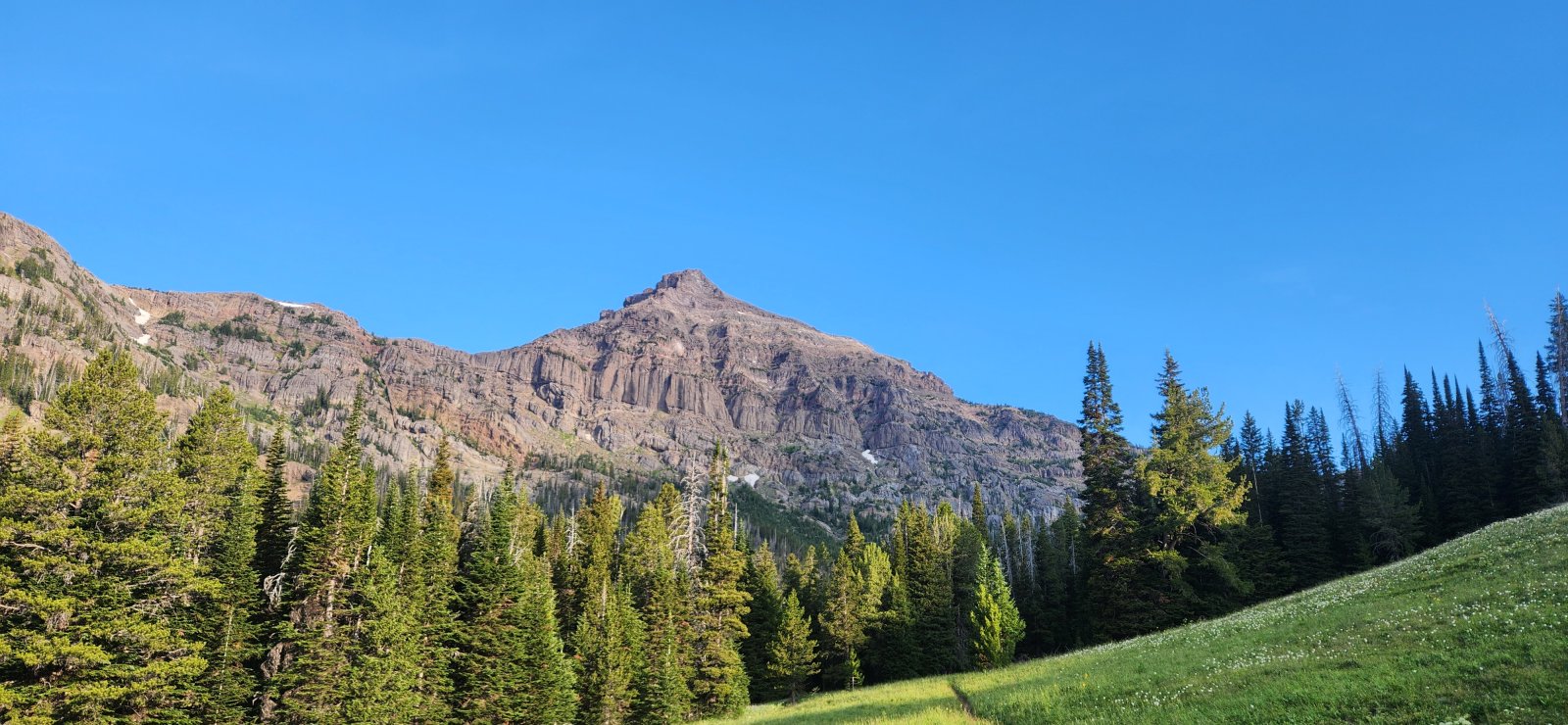 Getting closer. Those cliff bands look intimidating.