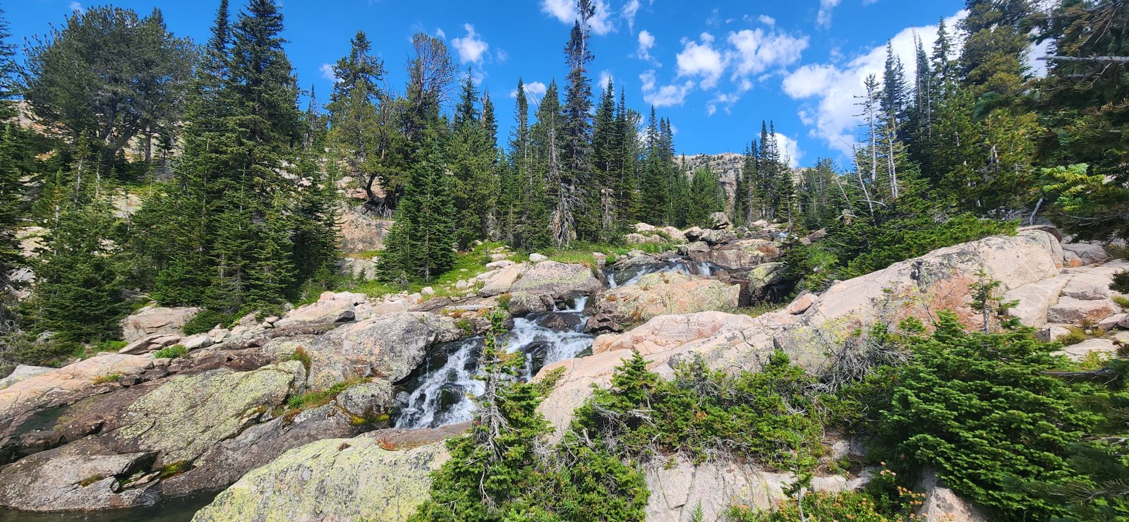 Climbed back up this waterfall to Summerville Lake.