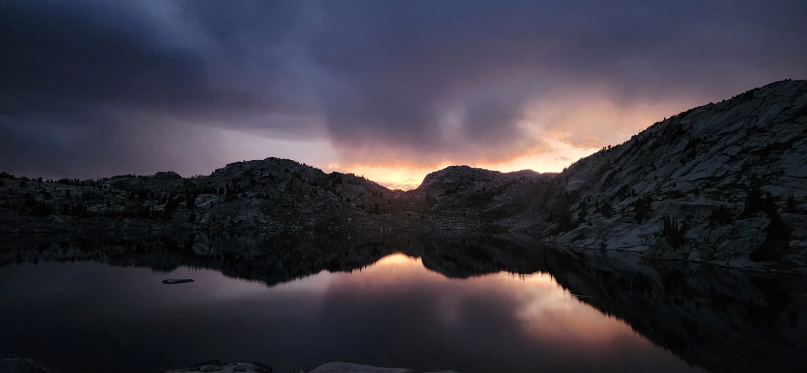 Late sunset over Lake of the Winds.