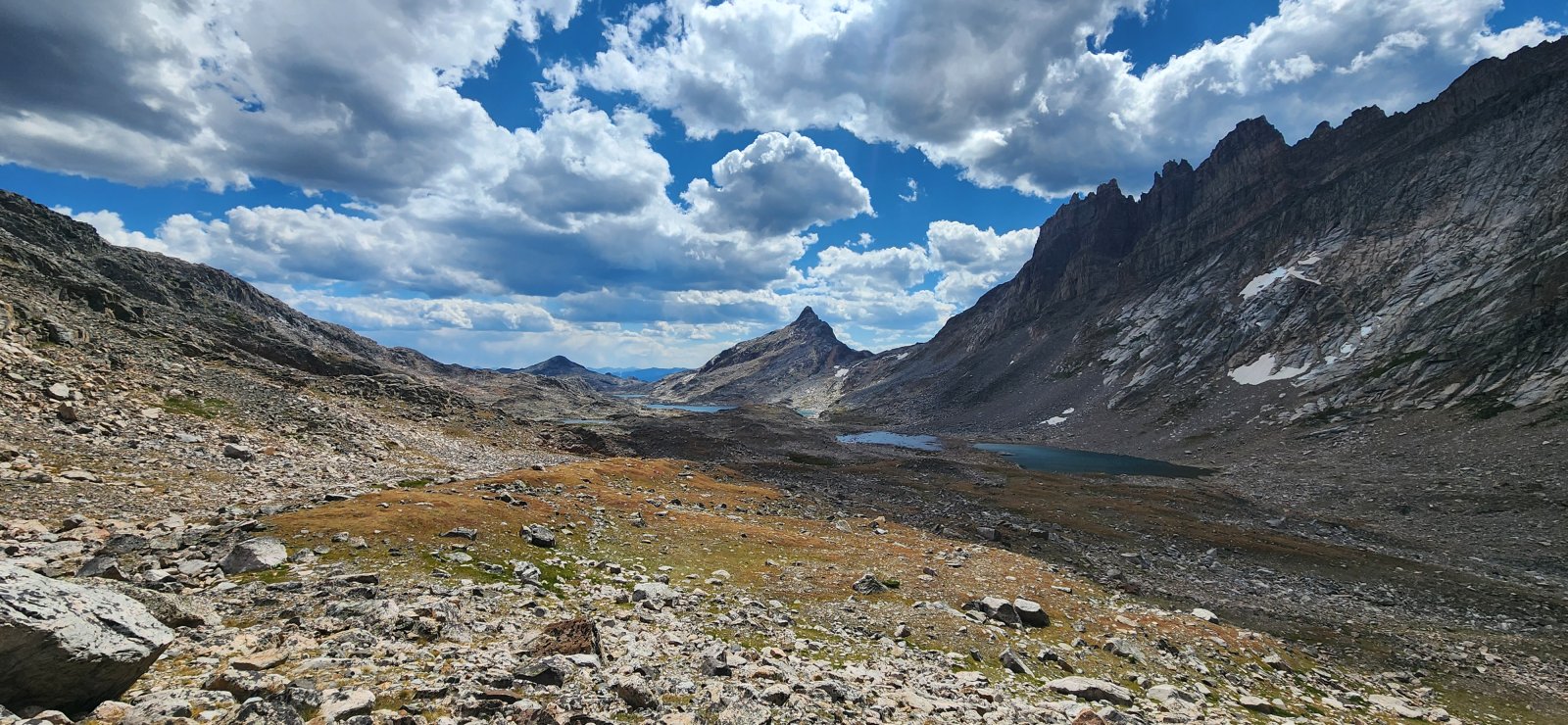 Looking back down the Sky Top Lakes basin.