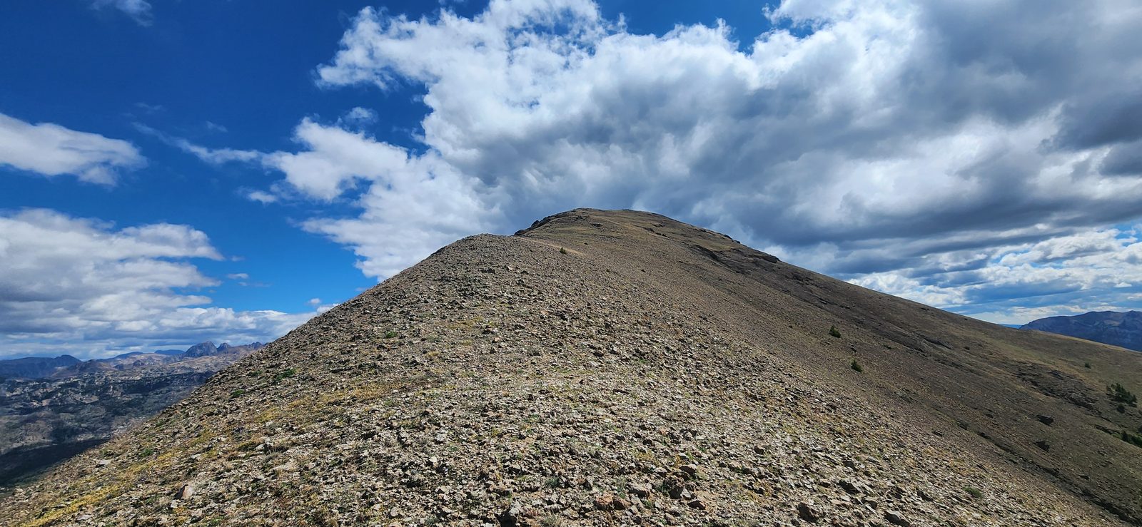 The summit ridge.