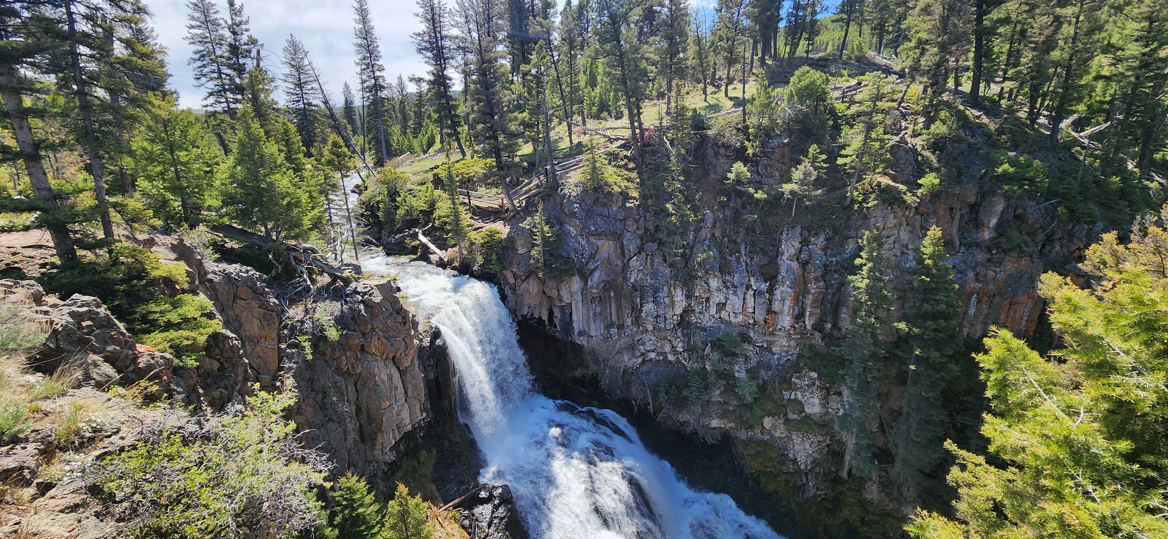 Undine Falls. Cool falls - only place on my route I saw anyone else, since it's only about 200' from the road. Just after the falls, I left the trail behind.