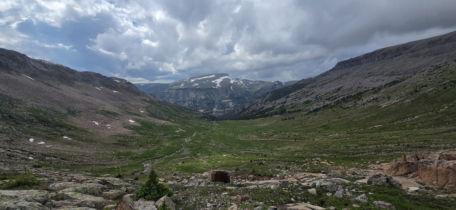 Looking back. Still a few dark clouds lingering, I guess.