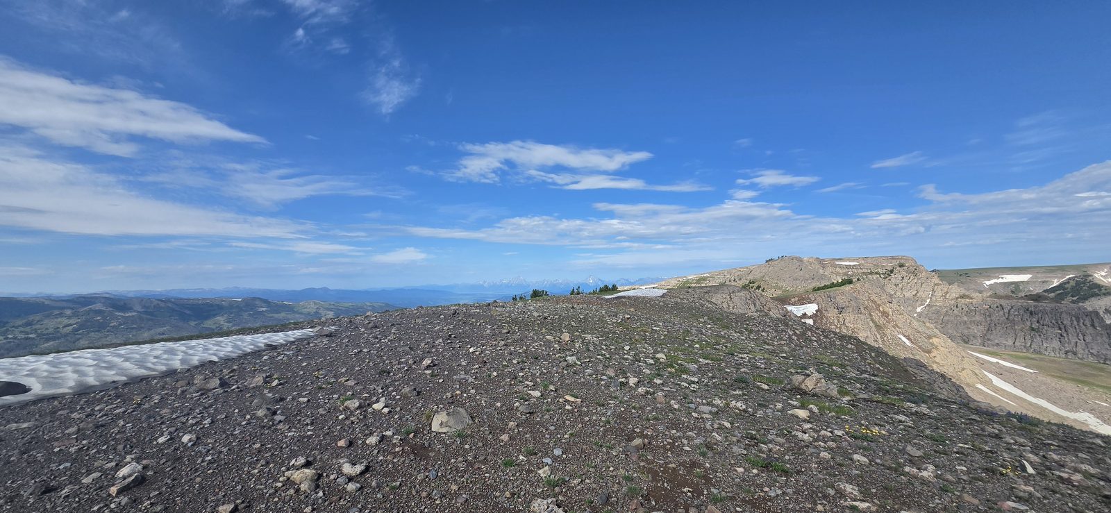 Up on the ridgeline. (Tetons in the distance.)