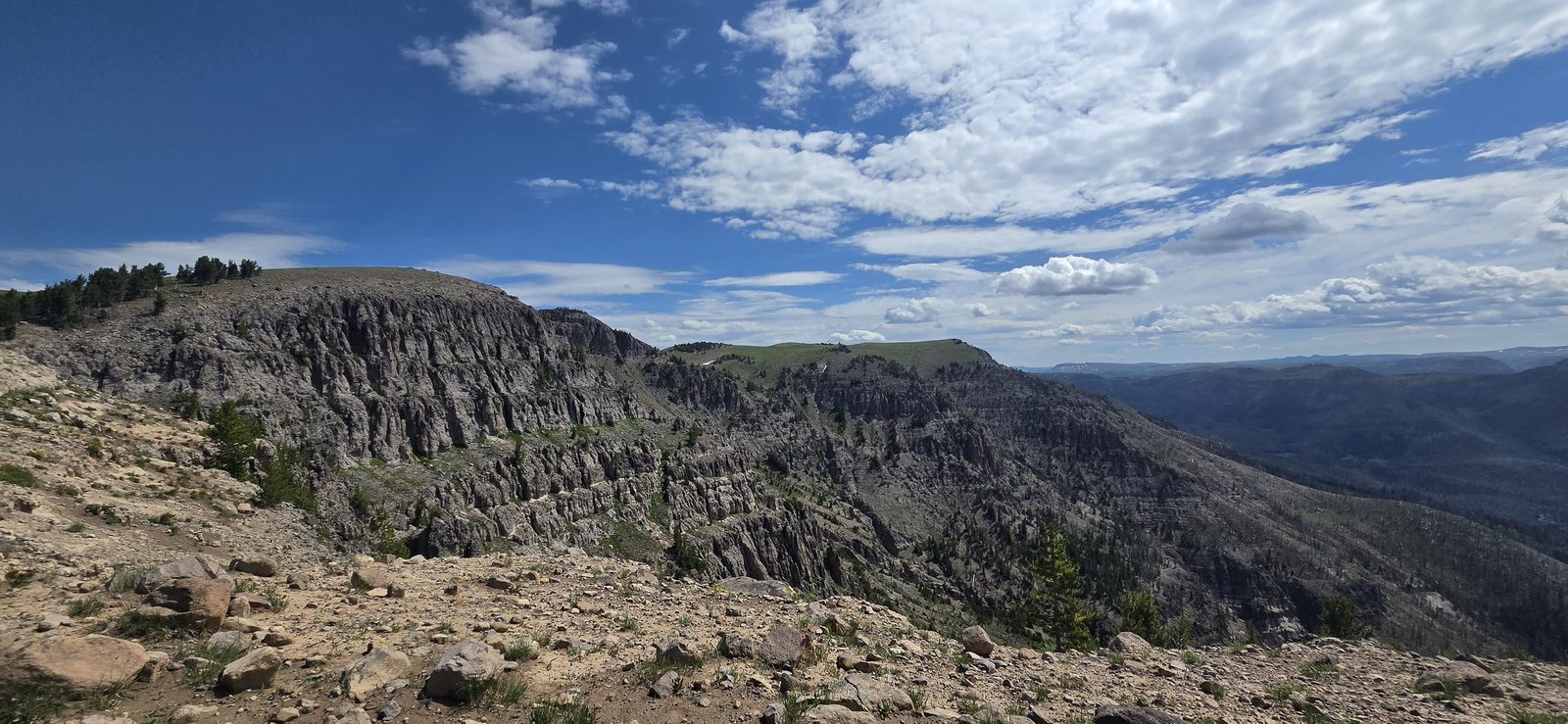 Regaining the ridge.