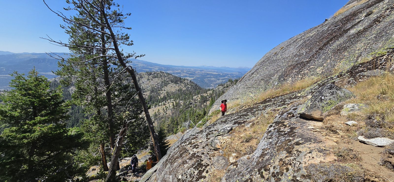 Getting a bit scramble-y here and there. Fun rock, too - mostly gneiss and granite, not the crumbly stuff you find on most Yellowstone high points.